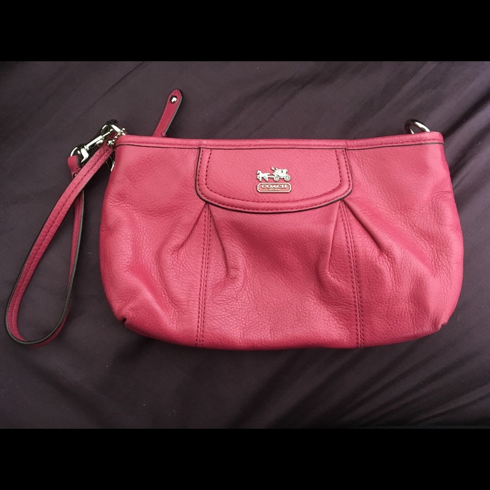 Vintage hot pink Coach wristlet